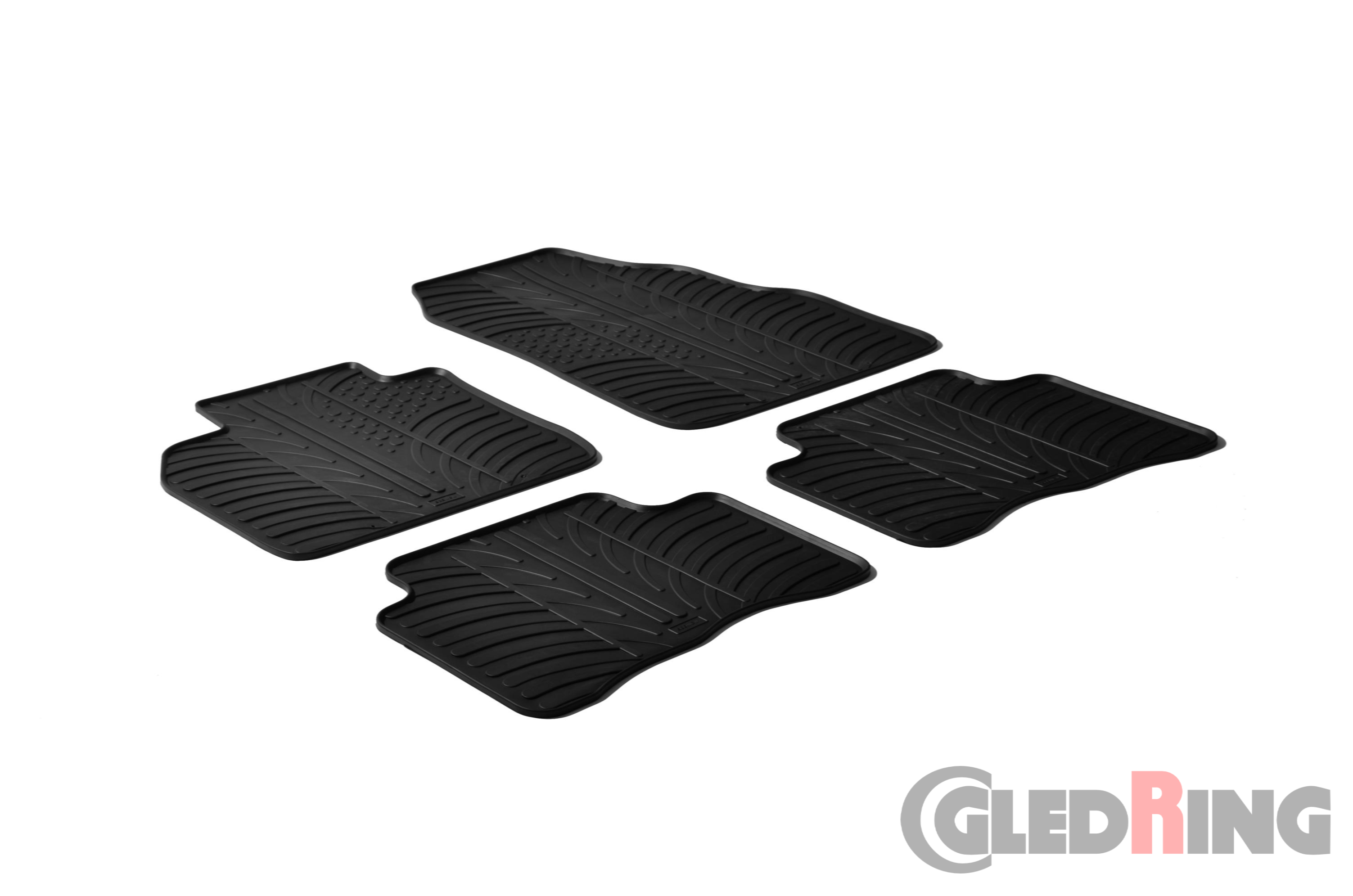 Original Gledring Passform Fußmatten Gummimatten 4 Tlg. - RENAULT Megane Scenic II. 2003-2009